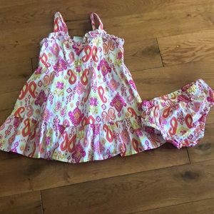 Infant dress and bloomers